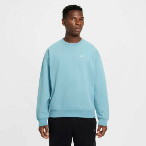 Nikelab Solo Swoosh Fleece Heavyweight Denim Turquoise Férfi Pulóver