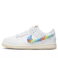 Nike Dunk Low SE Rainbow Lace Swoosh White