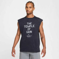 Nike Sportswear "The Temple Of Gain" Print Fekete Férfi Trikó