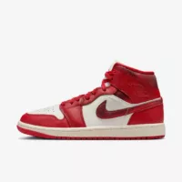 Jordan 1 Mid SE Red Cracked Leather