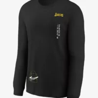Nike Sportswear x Los Angeles Lakers Essential NBA Gyerek Hosszú Ujjú Fekete Póló