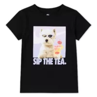 Nike Sportswear "Sip The Tea" Graphic Fekete Gyerek Póló