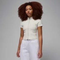 Jordan Full-Zip Női Törtfehér Kötött Felső