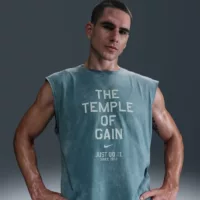 Nike Sportswear "The Temple Of Gain" Print Kék Férfi Trikó
