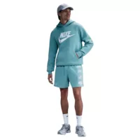 Nike Club "Lot of Logos" French Terry Kék Férfi Rövidnadrág