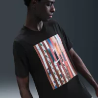 Nike Sportswear "Mozaik Stripes" Photo Fekete Férfi Póló