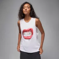 Jordan Flight "Jordan Kiss" Graphic Sleeveless Fehér Női Felső