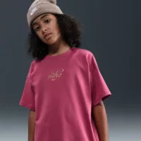 Nike Sportswear Center Logo Bordó Lány Póló